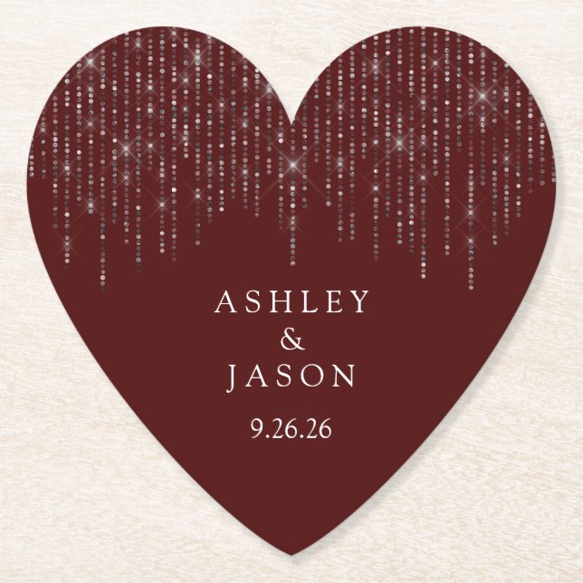 Wedding  paper coaster (Front)