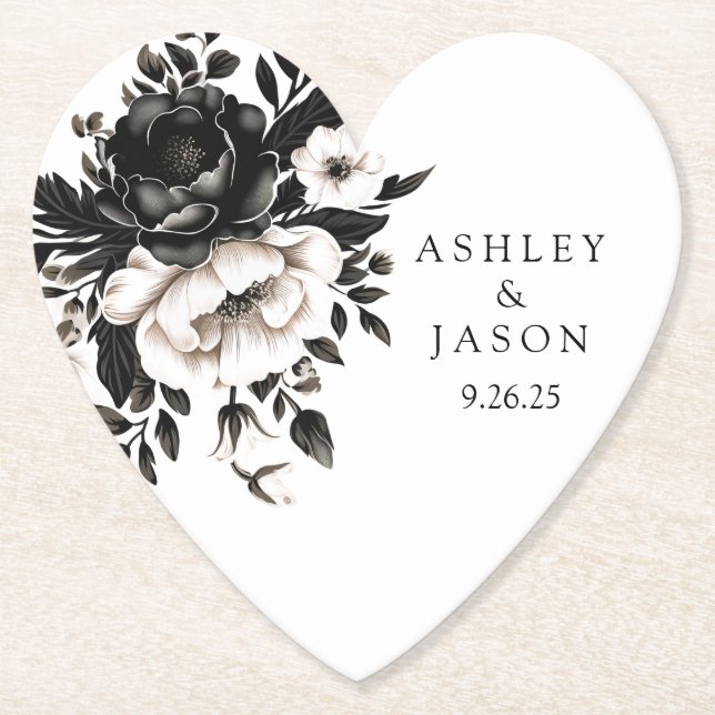 Wedding  paper coaster (Front)