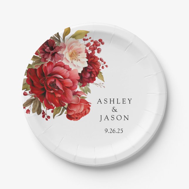 Wedding  paper plate (Front)