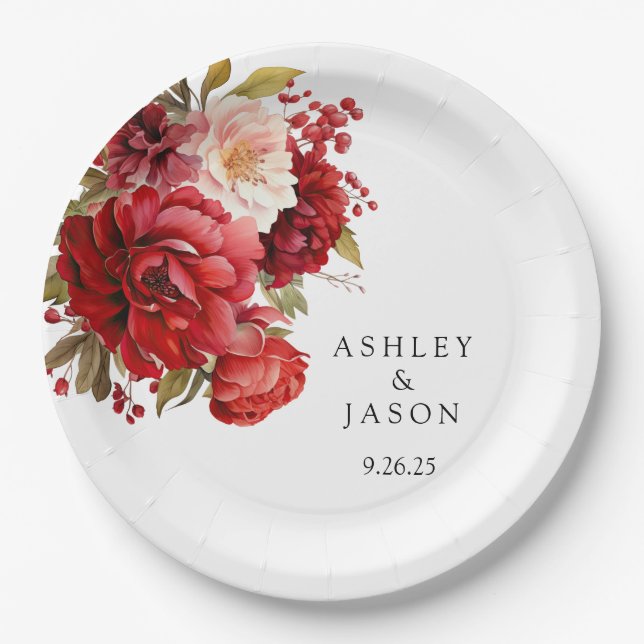 Wedding  paper plate (Front)