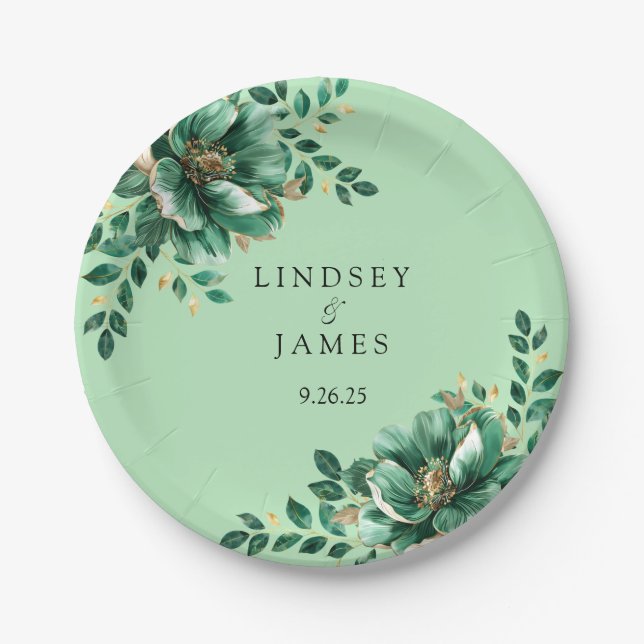 Wedding  paper plate (Front)