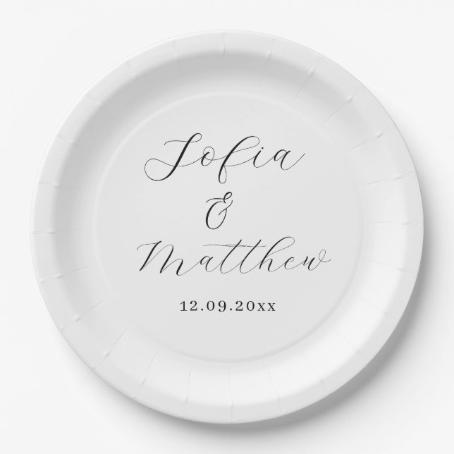 Wedding  paper plate (Front)