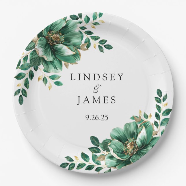 Wedding  paper plate (Front)