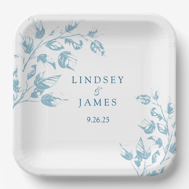 Wedding  paper plate (Front)