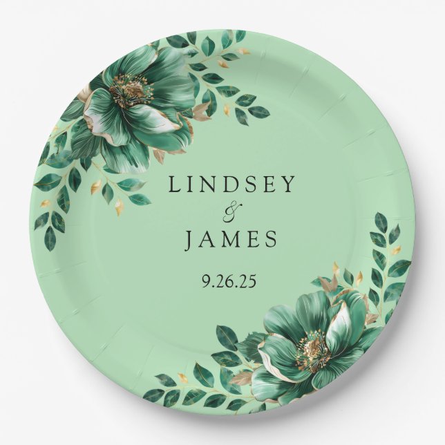 Wedding  paper plate (Front)