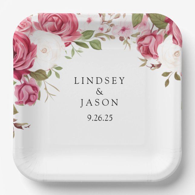 Wedding  paper plate (Front)