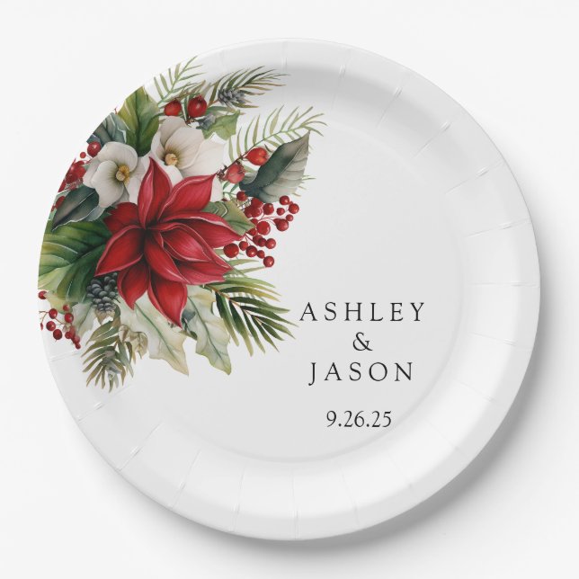 Wedding  paper plate (Front)