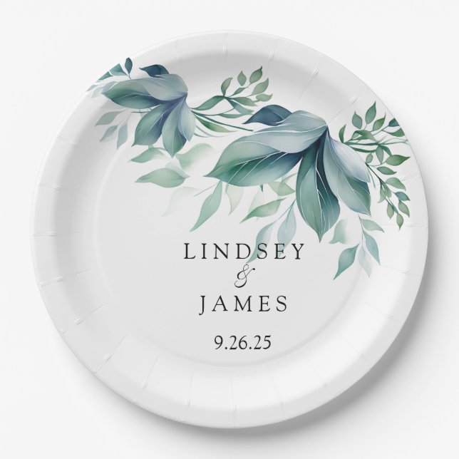 Wedding  paper plate (Front)