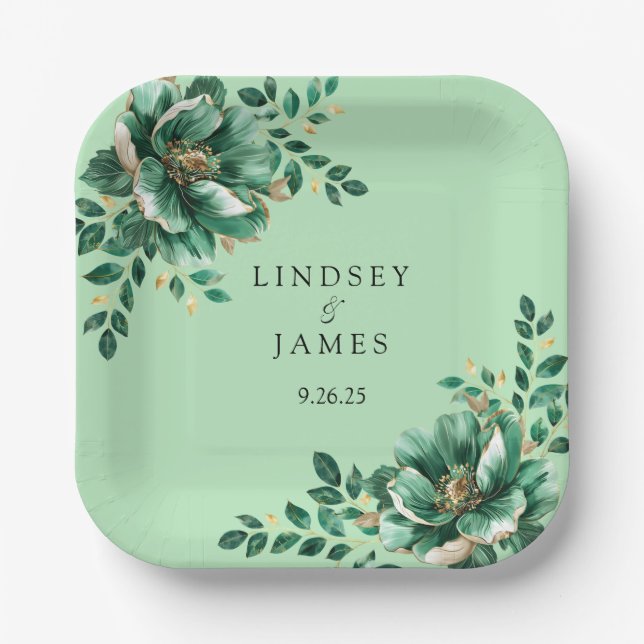 Wedding  paper plate (Front)