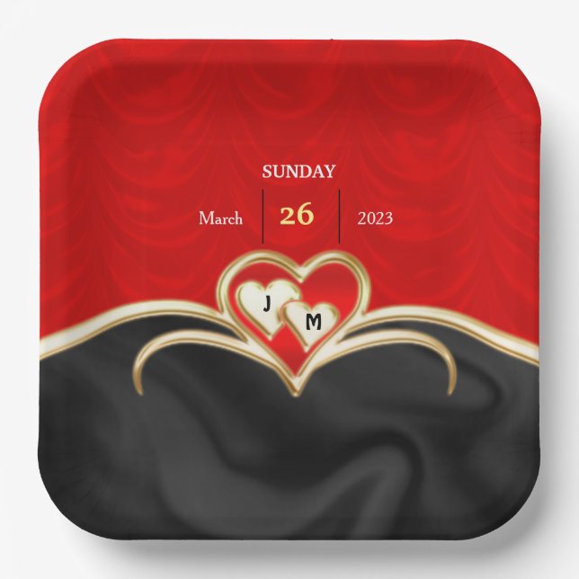 Wedding Paper Plate (Front)