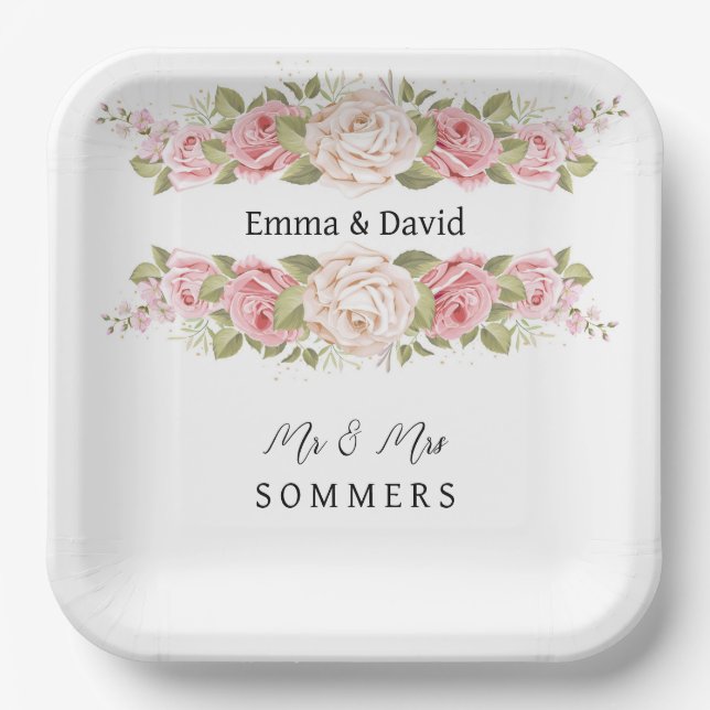 Wedding Paper Plates (Front)