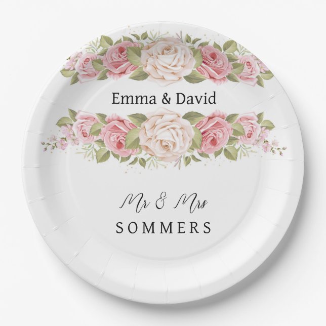 Wedding Paper Plates (Front)