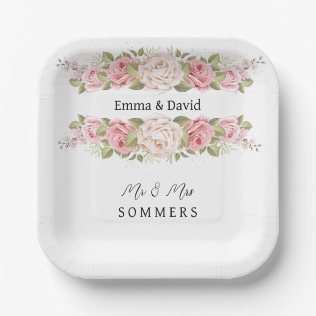 Wedding Paper Plates (Front)