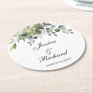 Wedding Paper Plates Round Paper Coaster