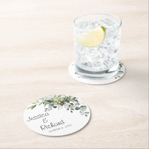 Wedding Paper Plates Round Paper Coaster