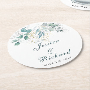 Wedding Paper Plates Round Paper Coaster