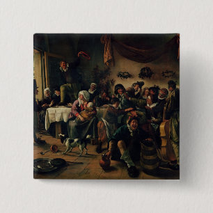 Wedding Party 15 Cm Square Badge