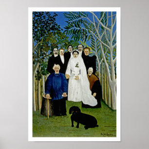 Wedding Party and a Prominent Dog -  by Rousseau Poster