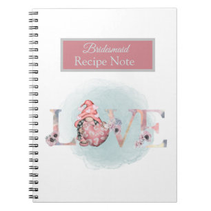 Wedding Party Bridesmaid Gift Idea Notebook