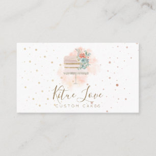 Wedding Party Cake Designer Bakery Business Card