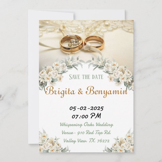 Wedding Party Cards. Holiday Card (Front)