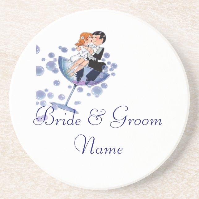 Wedding Party Coasters Wedding Reception (Front)