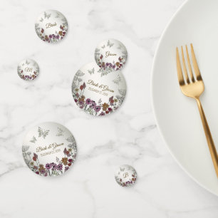 Wedding party Colourful Garden Flowers Butterflies Confetti