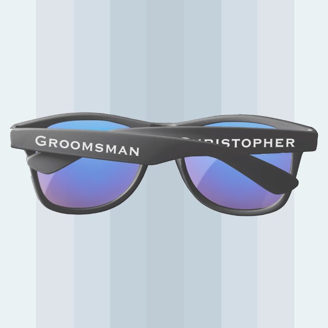 Wedding Party Custom Groomsman Name Plastic  Sunglasses (Creator Uploaded)