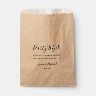 Wedding Party Face Mask Favour Bags
