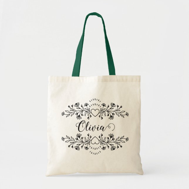 Wedding Party Favour, Customisable Tote Bag (Front)