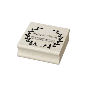 Wedding Party Floral Decoration Elegant Rubber Stamp