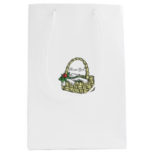 Wedding Party Flower Girl Basket White Gift Bag