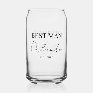 Wedding Party Gifts Best Man  Can Glass