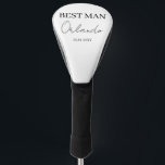 Wedding Party Gifts Best Man  Golf Head Cover<br><div class="desc">Customize the details in this design
'BEST MAN' 
Add the date of the celebration</div>