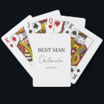Wedding Party Gifts Best Man  Playing Cards<br><div class="desc">Customize the details in this design
'BEST MAN' 
Add the date of the celebration</div>