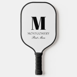 Wedding Party Gifts Monogram Best Man Pickleball Paddle