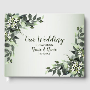 Wedding Party Greenery Floral Eucalyptus Leaves Guest Book