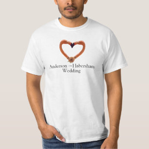 Wedding party group outfits couple's name cute T-Shirt
