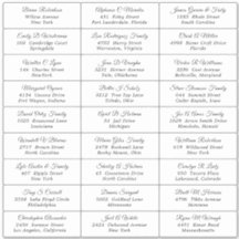 Wedding Party Guest Address Label Sticker