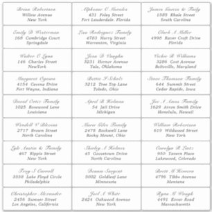 Wedding Party Guest Address Label Sticker