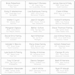 Wedding Party Guest Address Label Sticker