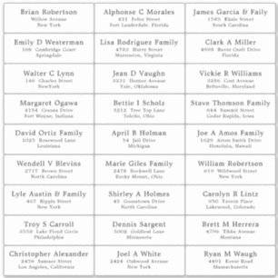 Wedding Party Guest Address Label Sticker