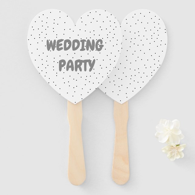 Wedding Party Hand Fans (Front and Back)