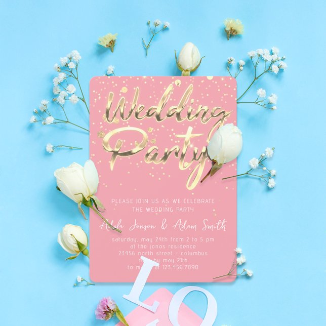 Wedding Party Instant Download  Blush Gold  Invitation (Wedding Party Instant Download Blush Gold Invitation)