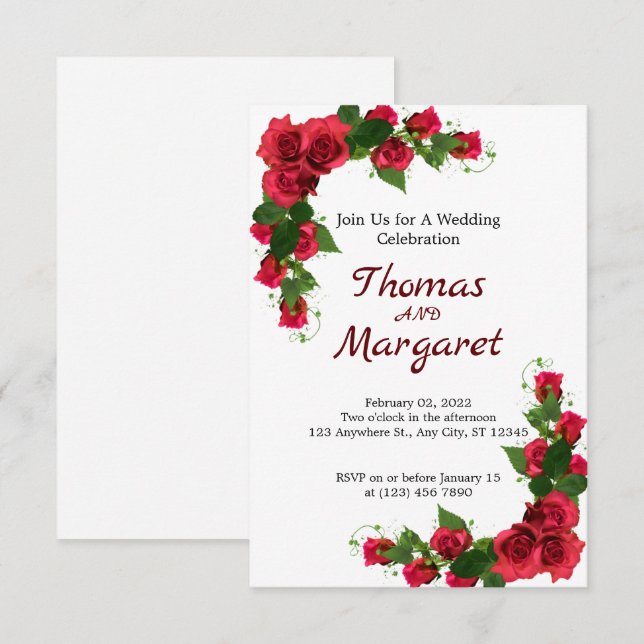 Wedding party Invitation (Front/Back)
