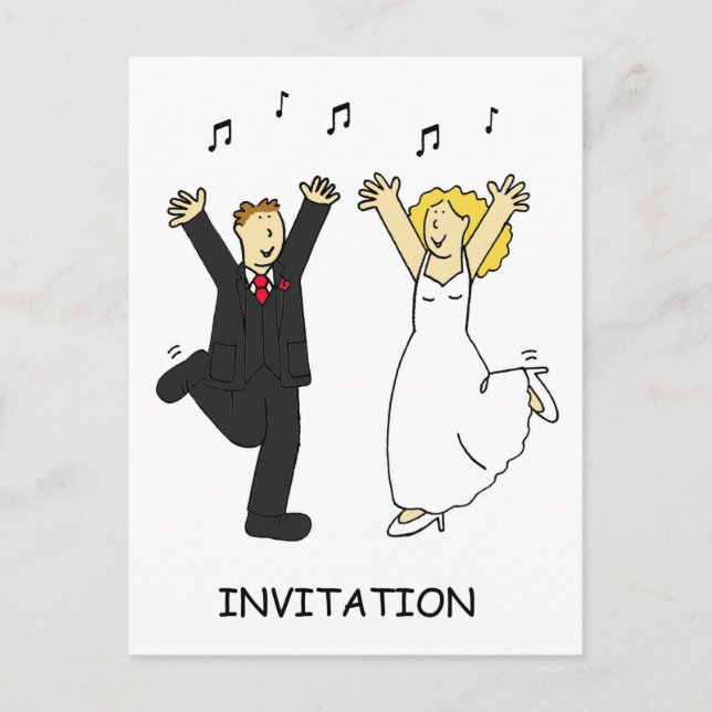 Wedding Party Invitation Couple Dancing (Front)