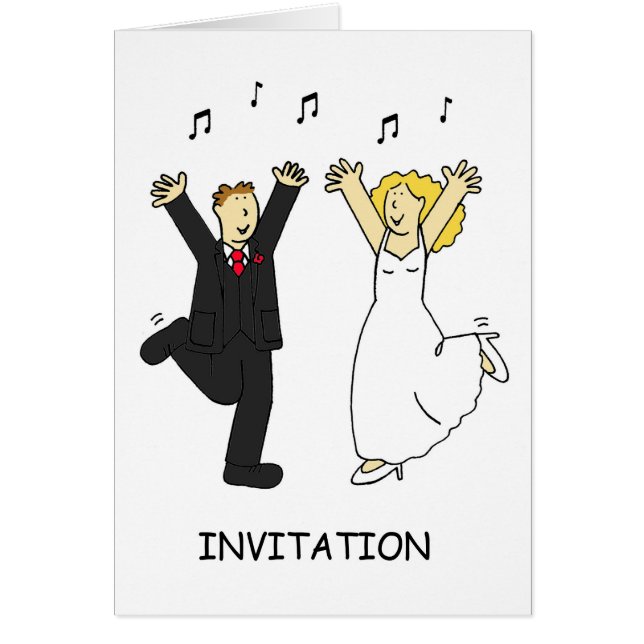 Wedding Party Invitation Couple Dancing (Front)
