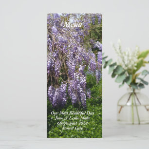 Wedding Party Menu Wisteria Photo