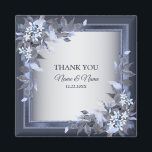 Wedding Party Navy Blue Floral Silver Grey Modern Magnet<br><div class="desc">Wedding Party Navy Blue Floral Silver Grey Modern Magnet. Unique,  beautiful,  modern design. Easy to be customised. Font style,  size,  and colours can be changed. Matching items available.</div>