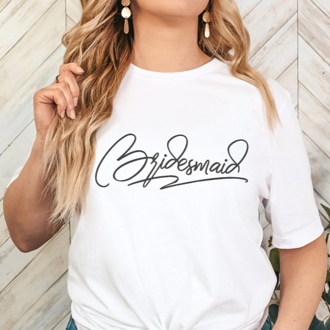 Wedding Party Personalised Name Bridesmaid Tri-Blend Shirt (Bridesmaid Shirt)